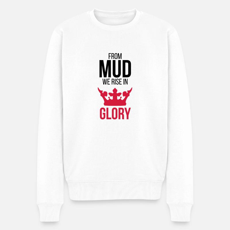 Schlammlauf - Männer Premium Bio Pullover - Weiß