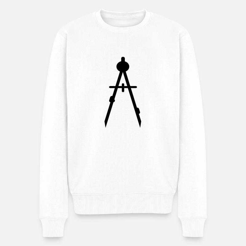 Zirkel - Männer Premium Bio Pullover - Weiß