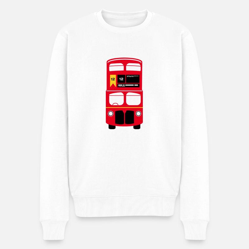 Londres Doppeldekcerbus Conception - Pull Premium bio Homme - blanc