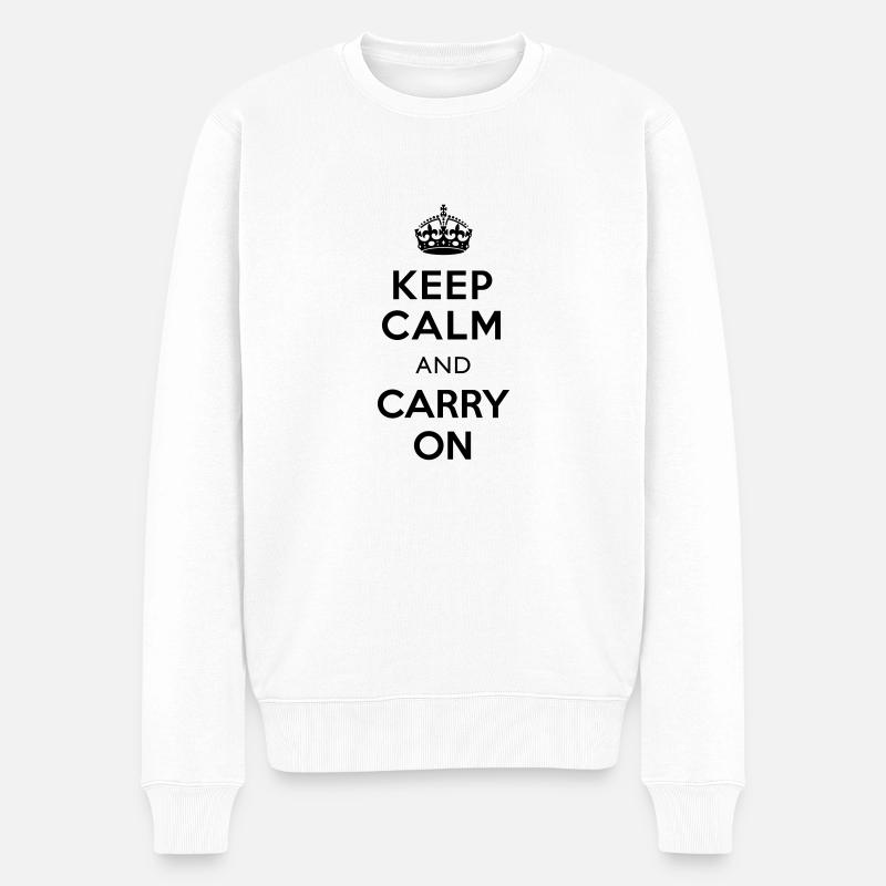 Gardez le calme et continuez - Pull Premium bio Homme - blanc