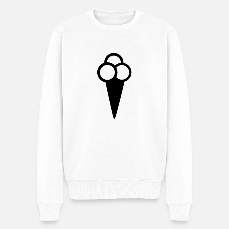 Eis - Männer Premium Bio Pullover - Weiß