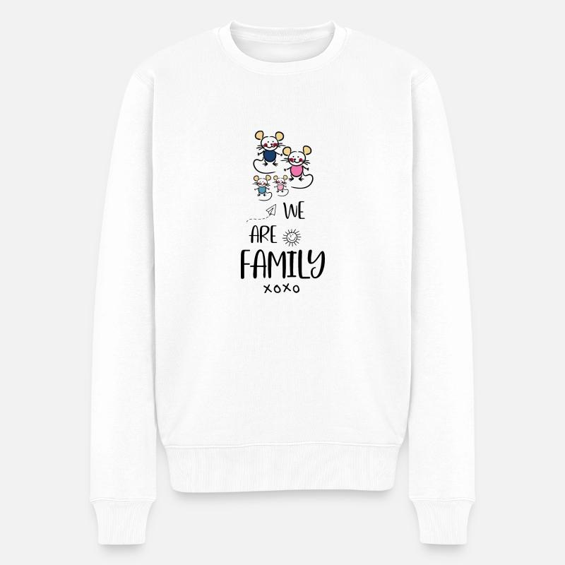 Familie - Männer Premium Bio Pullover - Weiß