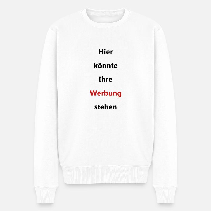 Werbung - Männer Premium Bio Pullover - Weiß
