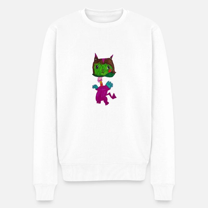 Fantasiewesen - Männer Premium Bio Pullover - Weiß