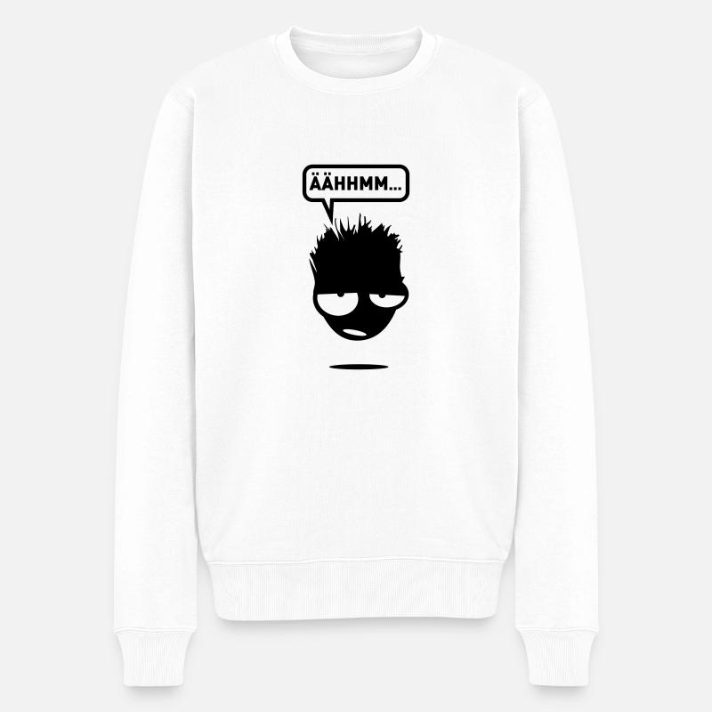 Quatschkopf - Männer Premium Bio Pullover - Weiß