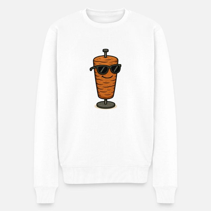 Döner Comic - Männer Premium Bio Pullover - Weiß