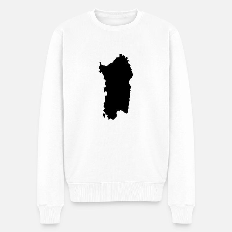 Sardinien - Männer Premium Bio Pullover - Weiß