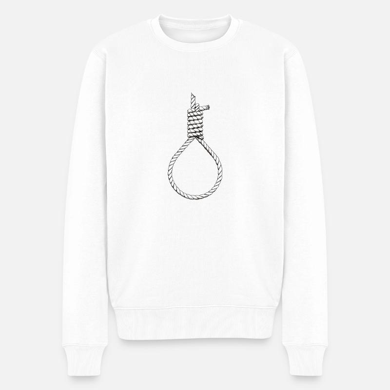 noose - Männer Premium Bio Pullover - Weiß