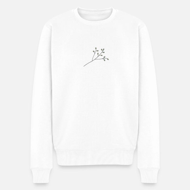 Branche. - Pull Premium bio Homme - blanc
