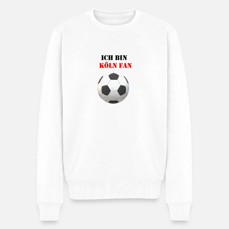 Köln Fussball Design - Männer Premium Bio Pullover - Weiß