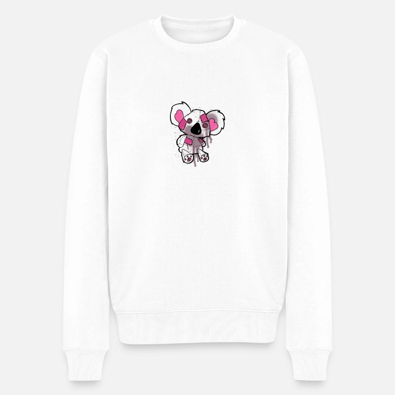 Koala Teddy - Männer Premium Bio Pullover - Weiß
