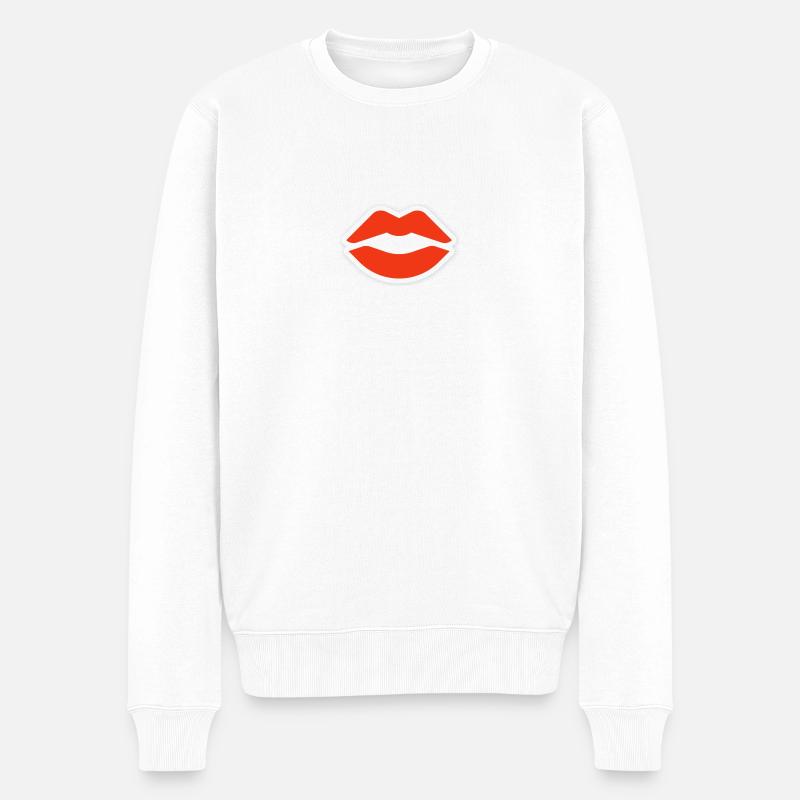 Bouche - Pull Premium bio Homme - blanc