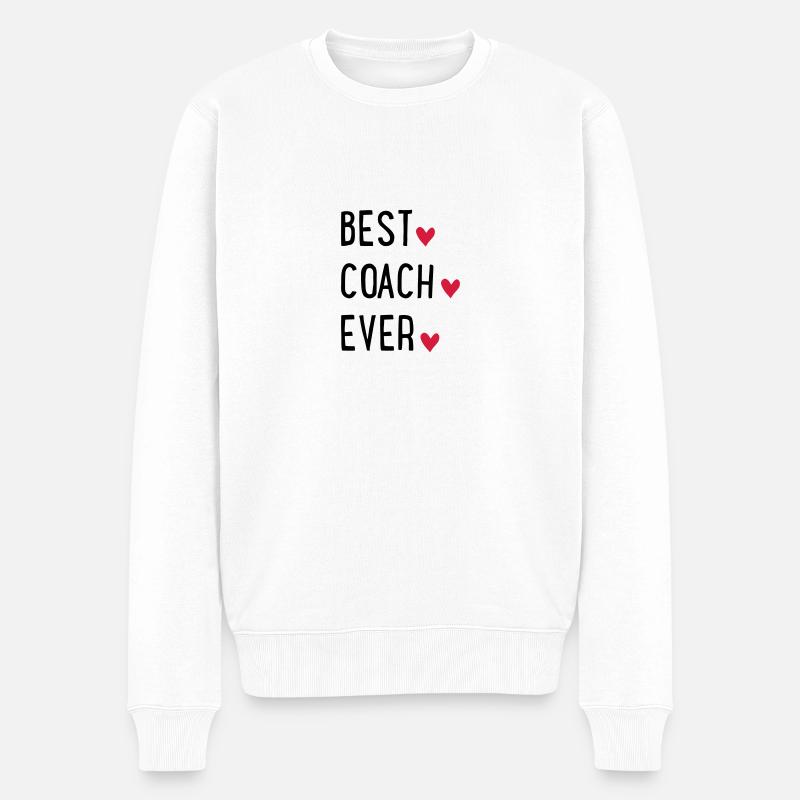 Entraîneur - Pull Premium bio Homme - blanc