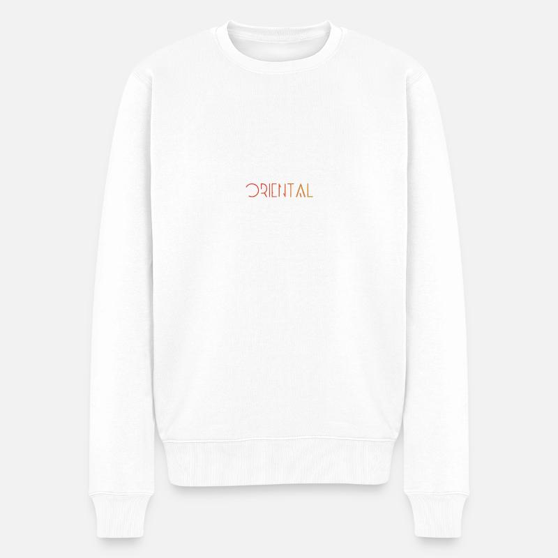 Street Oriental - Männer Premium Bio Pullover - Weiß