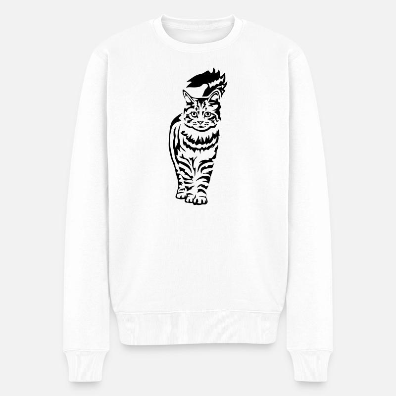 Chat domestique - Chat - Pull Premium bio Homme - blanc