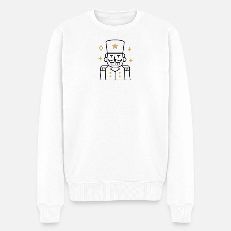 Nussknacker Sternenheld - Männer Premium Bio Pullover - Weiß