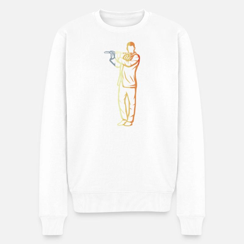 Garçon Flûte Drôle - Pull Premium bio Homme - blanc