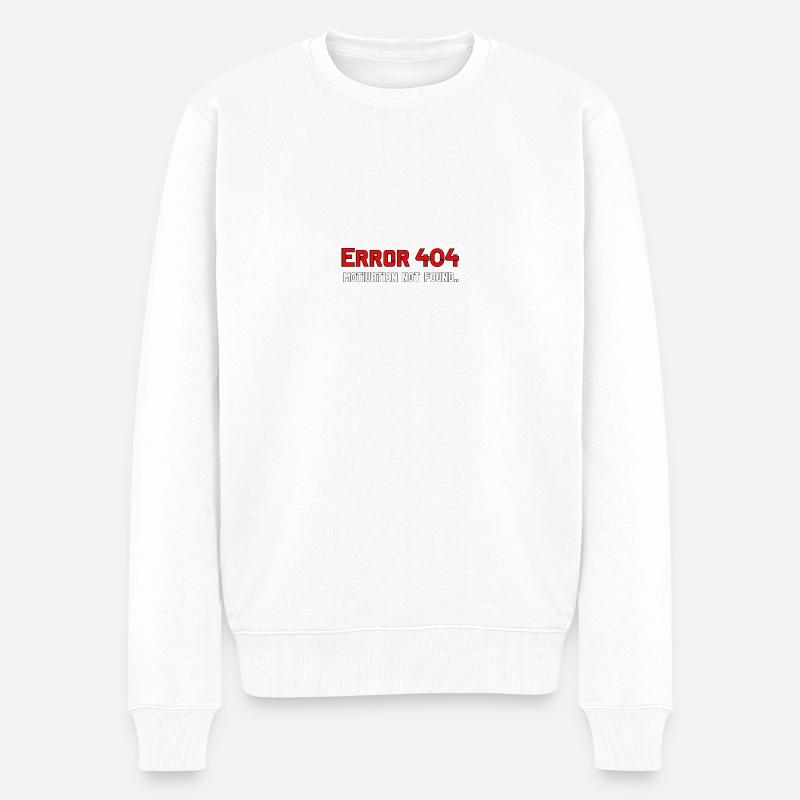 Error 404 - Männer Premium Bio Pullover - Weiß