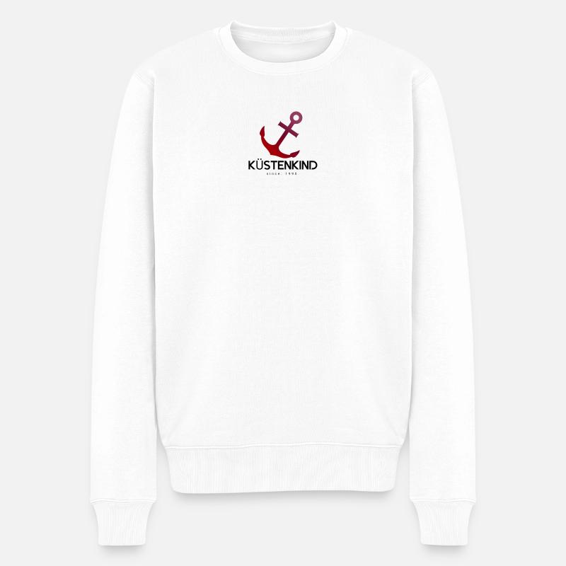 ANCRE D’ENFANT CÔTIÈRE - Pull Premium bio Homme - blanc