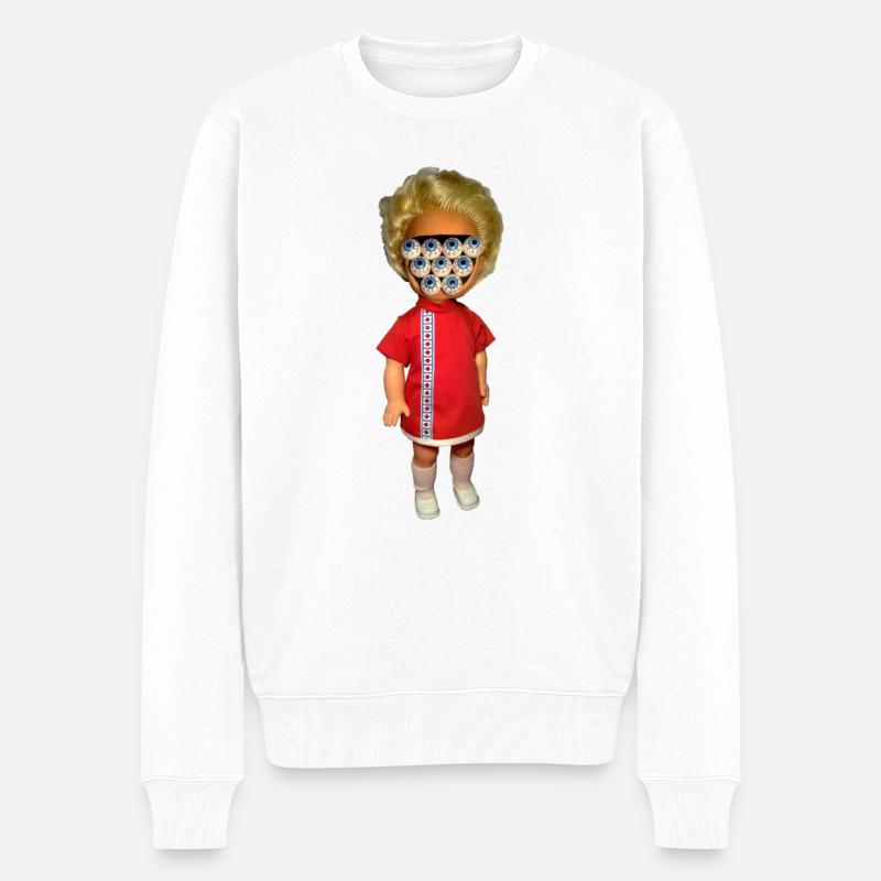 Puppe - Männer Premium Bio Pullover - Weiß