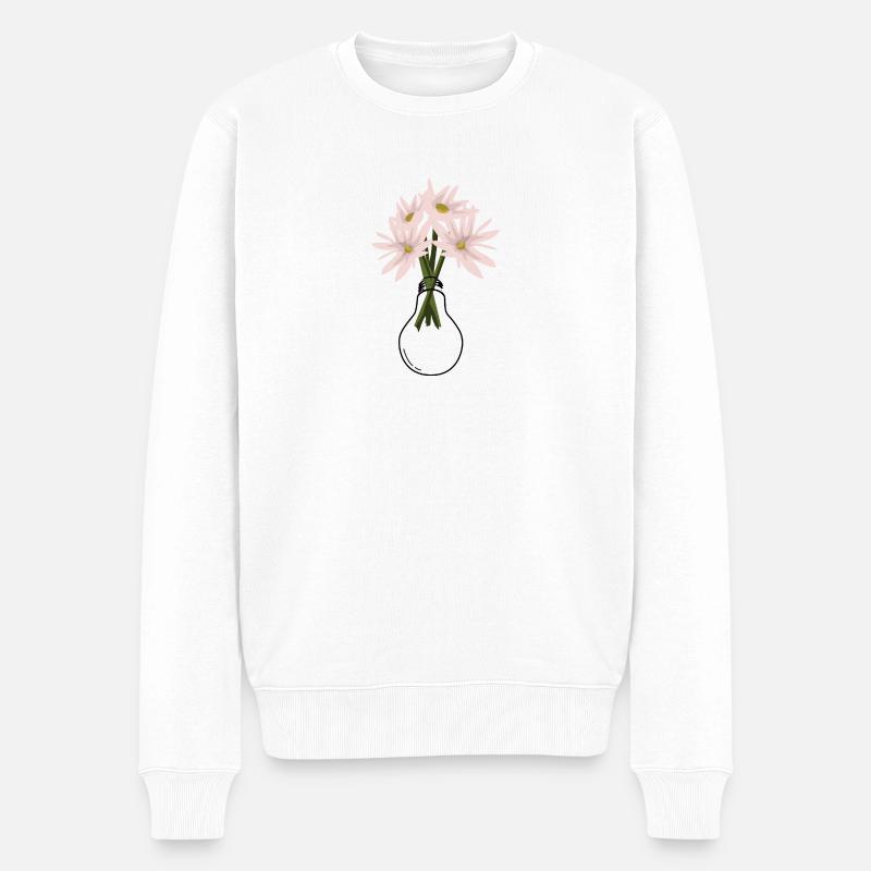 Ampoule Fleurs Bouquet Naturel - Pull Premium bio Homme - blanc