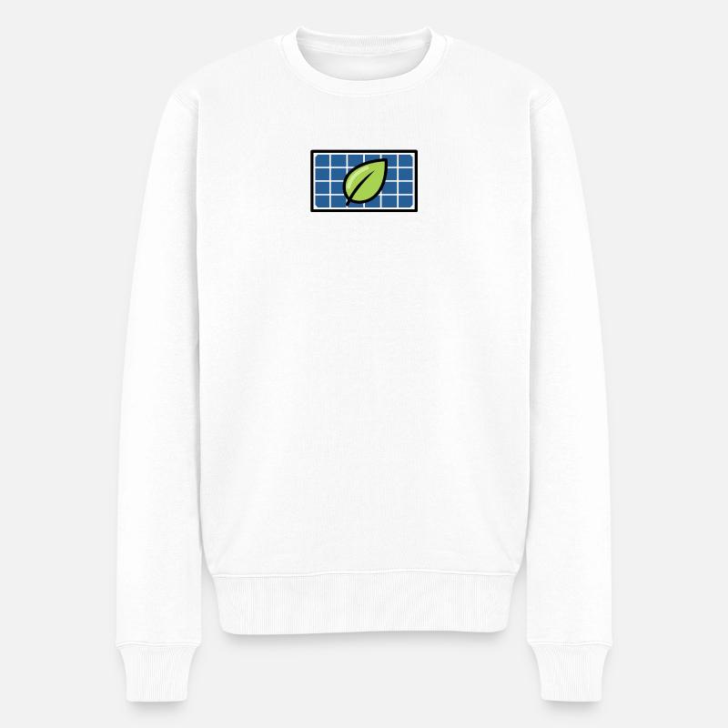 Solarenergie | Nachhaltige Zukunft Symbol - Männer Premium Bio Pullover - Weiß