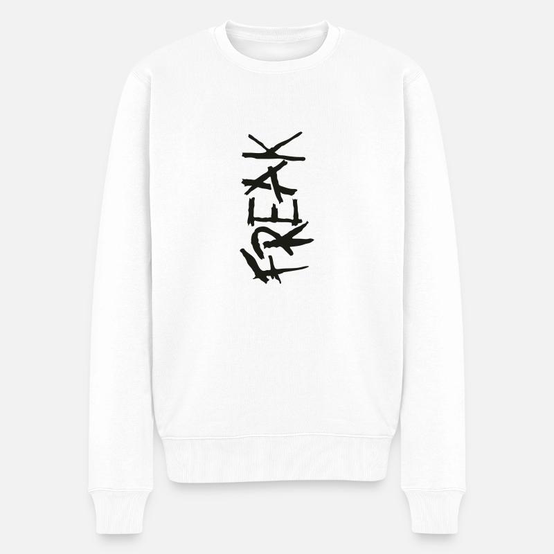 freak - Männer Premium Bio Pullover - Weiß