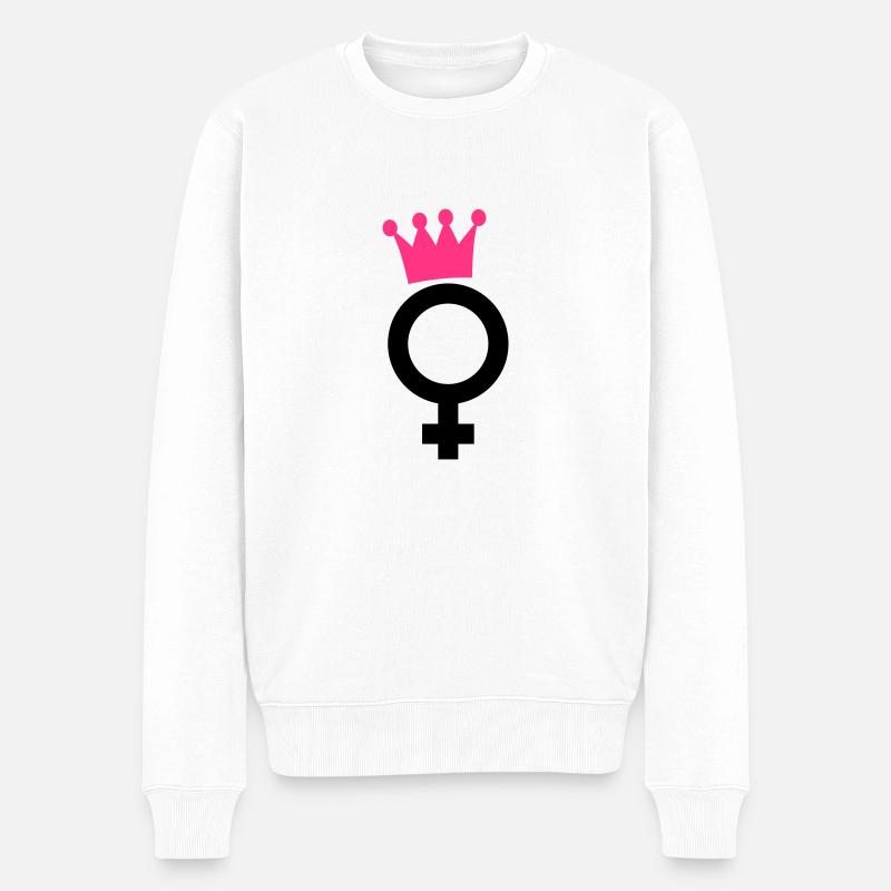 prinzessin - Männer Premium Bio Pullover - Weiß