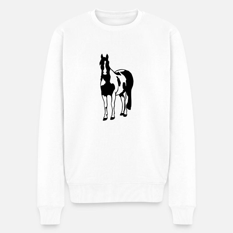 Paint Horse - Männer Premium Bio Pullover - Weiß