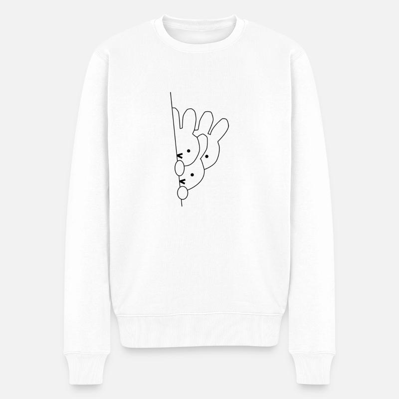 lapin - Pull Premium bio Homme - blanc