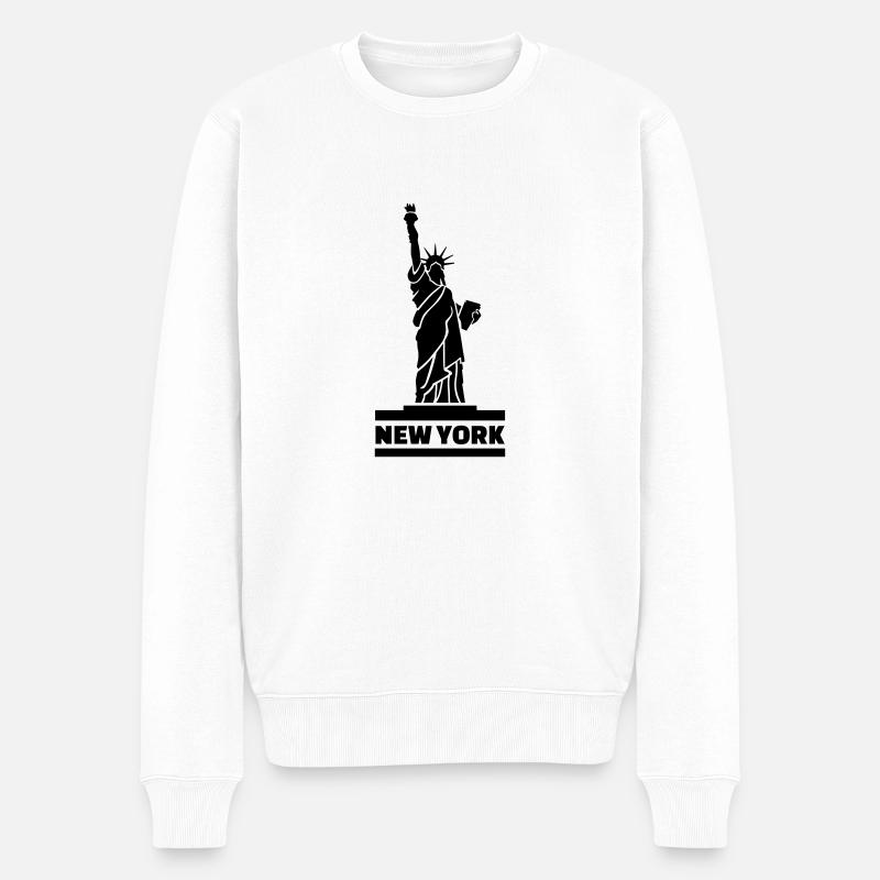 New York - Pull Premium bio Homme - blanc