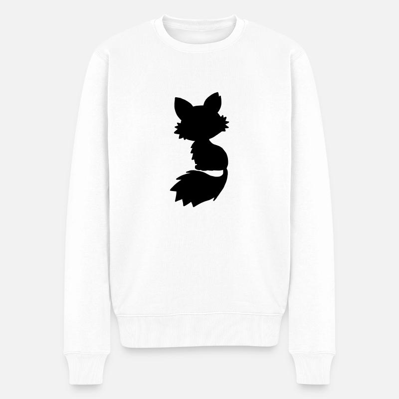 Fox Sillhouette / renard graphique - Pull Premium bio Homme - blanc