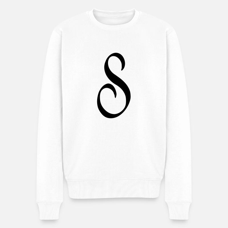 S - Männer Premium Bio Pullover - Weiß