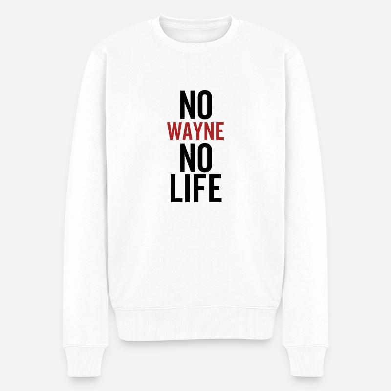 Kein Wayne Kein Leben - Männer Premium Bio Pullover - Weiß