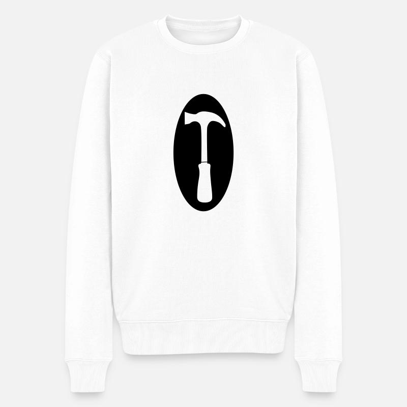 marteau - Pull Premium bio Homme - blanc