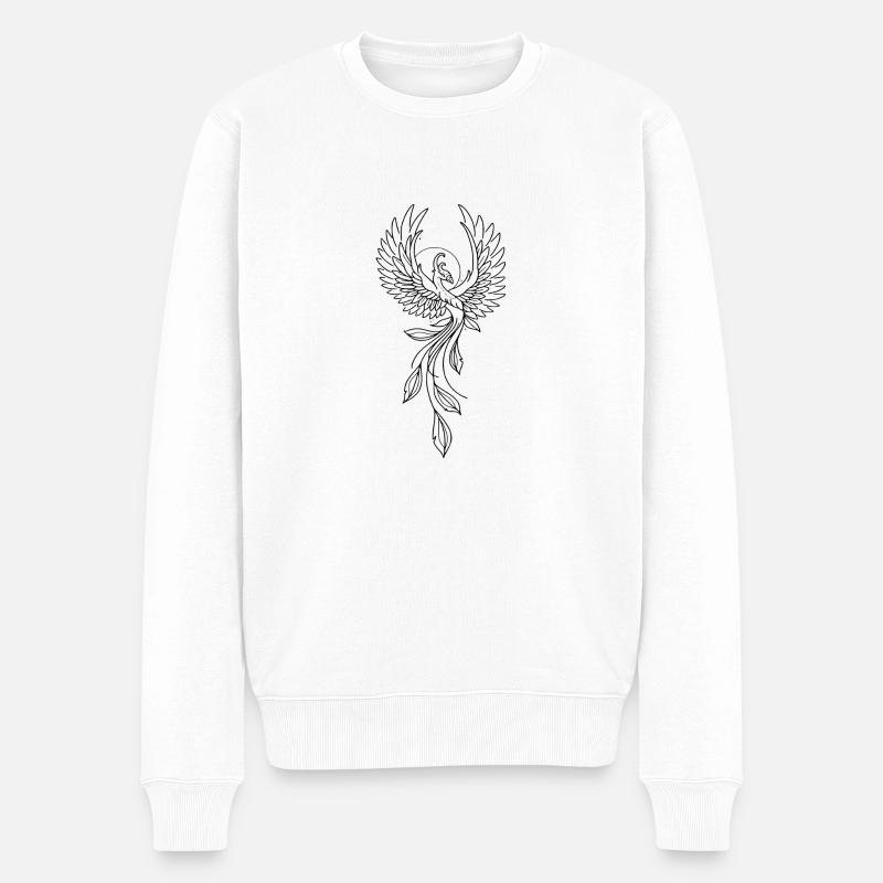 Phönix - Männer Premium Bio Pullover - Weiß