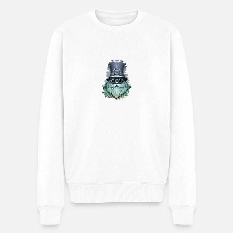 Barbe d’acier en pierre // Steampunk - Pull Premium bio Homme - blanc