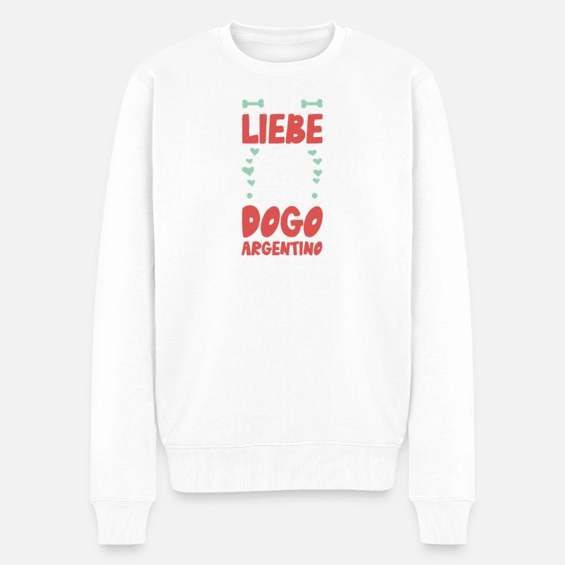 J’adore mon Dogue Argentino - Pull Premium bio Homme - blanc