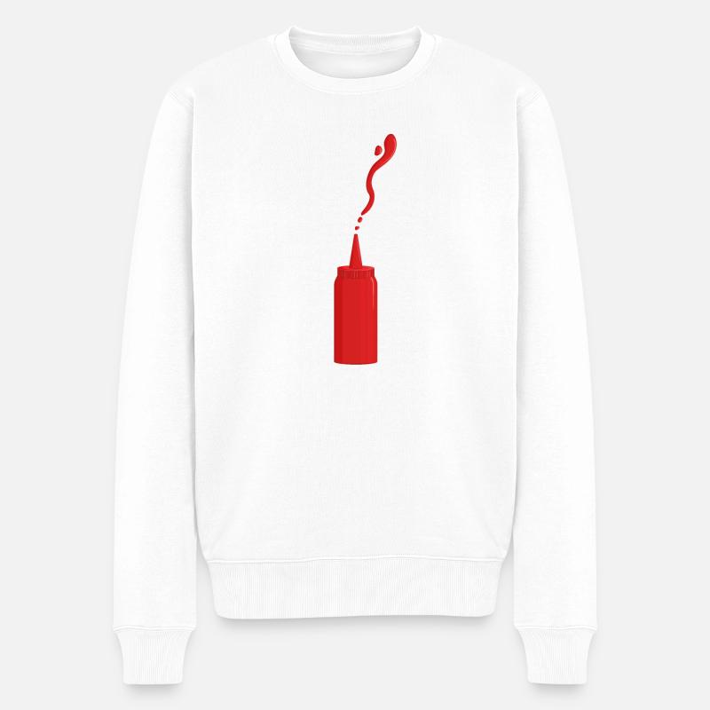 envoyer la sauce ketchup - Pull Premium bio Homme - blanc