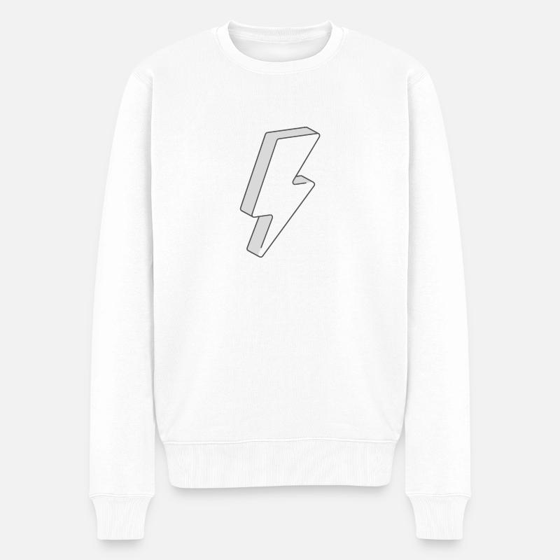 Blitz Sport style - Männer Premium Bio Pullover - Weiß