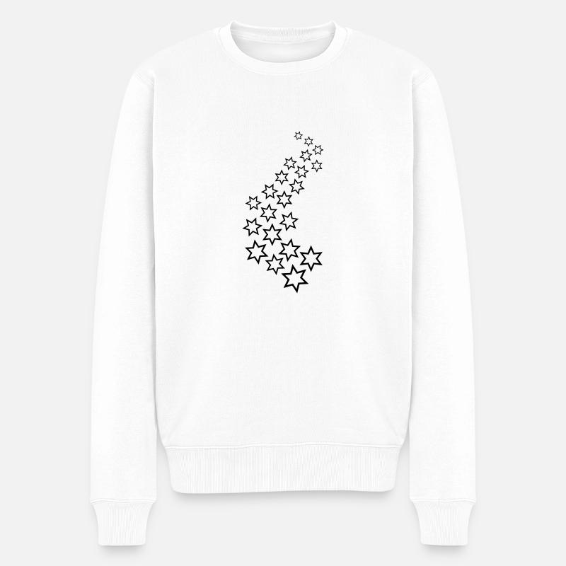Stars - Christmas - Männer Premium Bio Pullover - Weiß