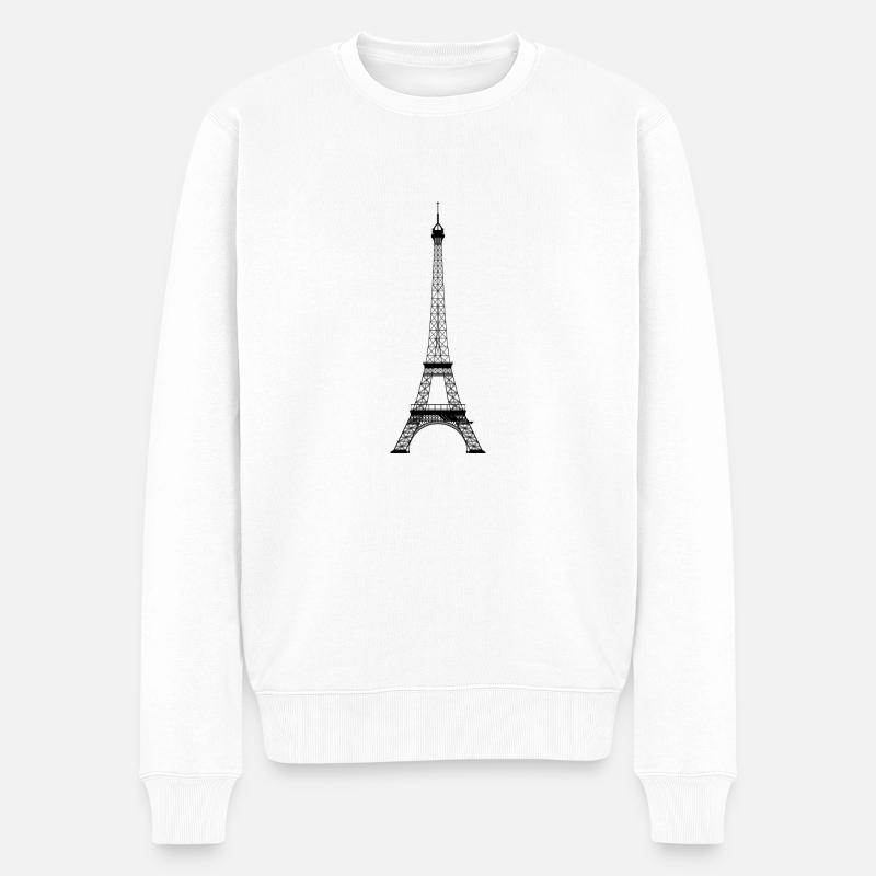 tour Eiffel - Pull Premium bio Homme - blanc