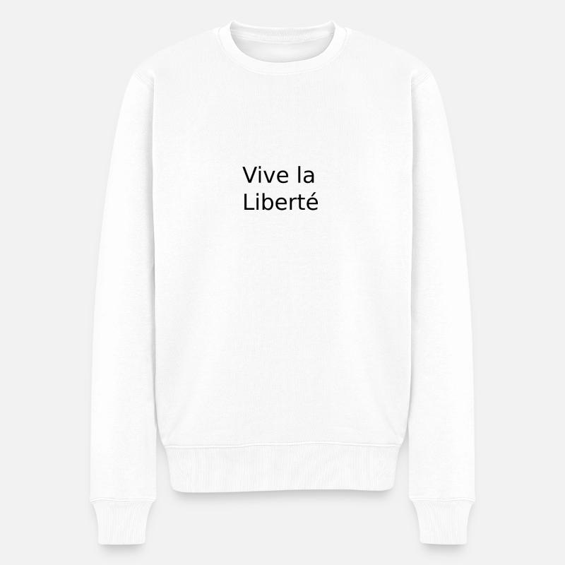 Vive la Liberte - Männer Premium Bio Pullover - Weiß