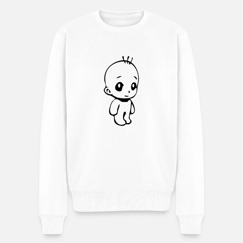 Baby - Männer Premium Bio Pullover - Weiß