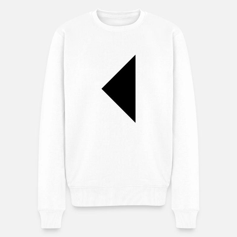 Dreieck - Männer Premium Bio Pullover - Weiß