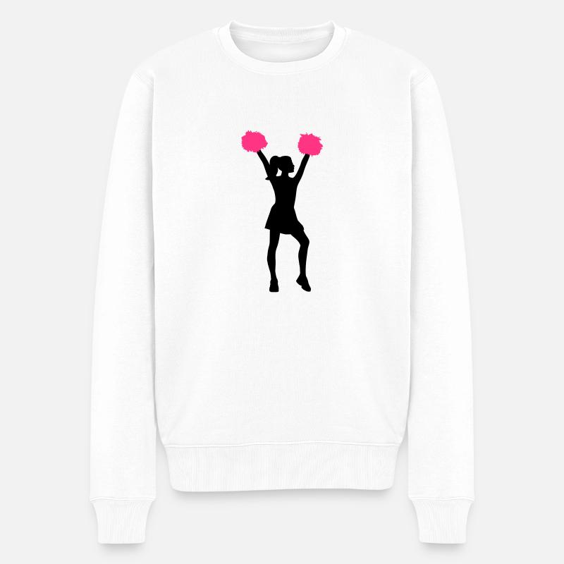 Cheerleader - Männer Premium Bio Pullover - Weiß