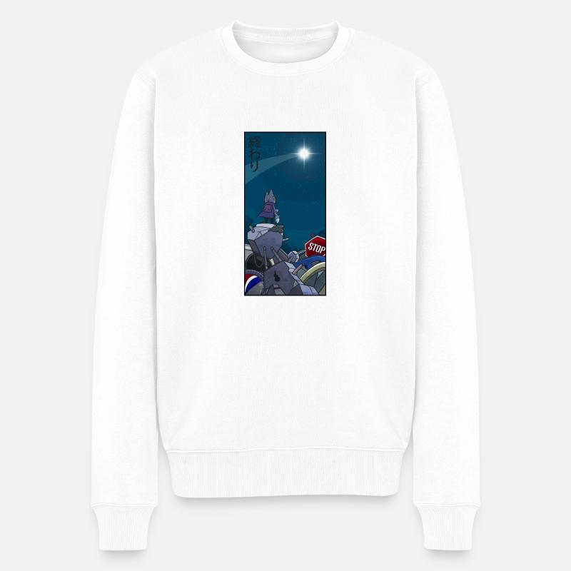Das Ende der Welt - Männer Premium Bio Pullover - Weiß