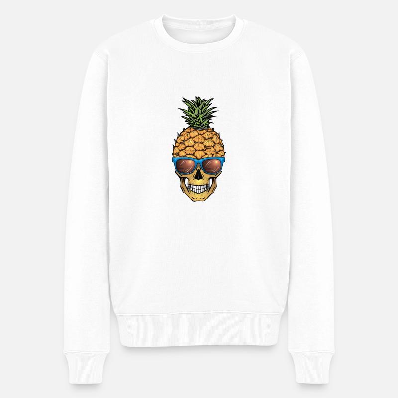 Crâne d’ananas - Pull Premium bio Homme - blanc