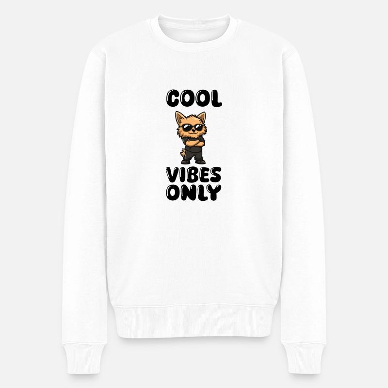 chien cool - Pull Premium bio Homme - blanc