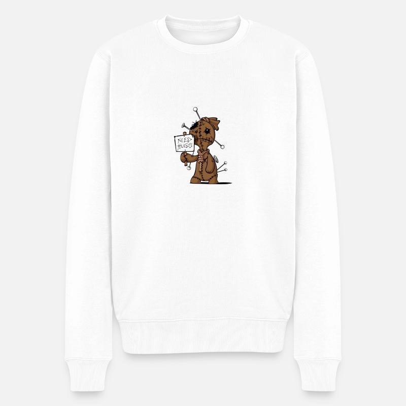 NeedHugs - Männer Premium Bio Pullover - Weiß